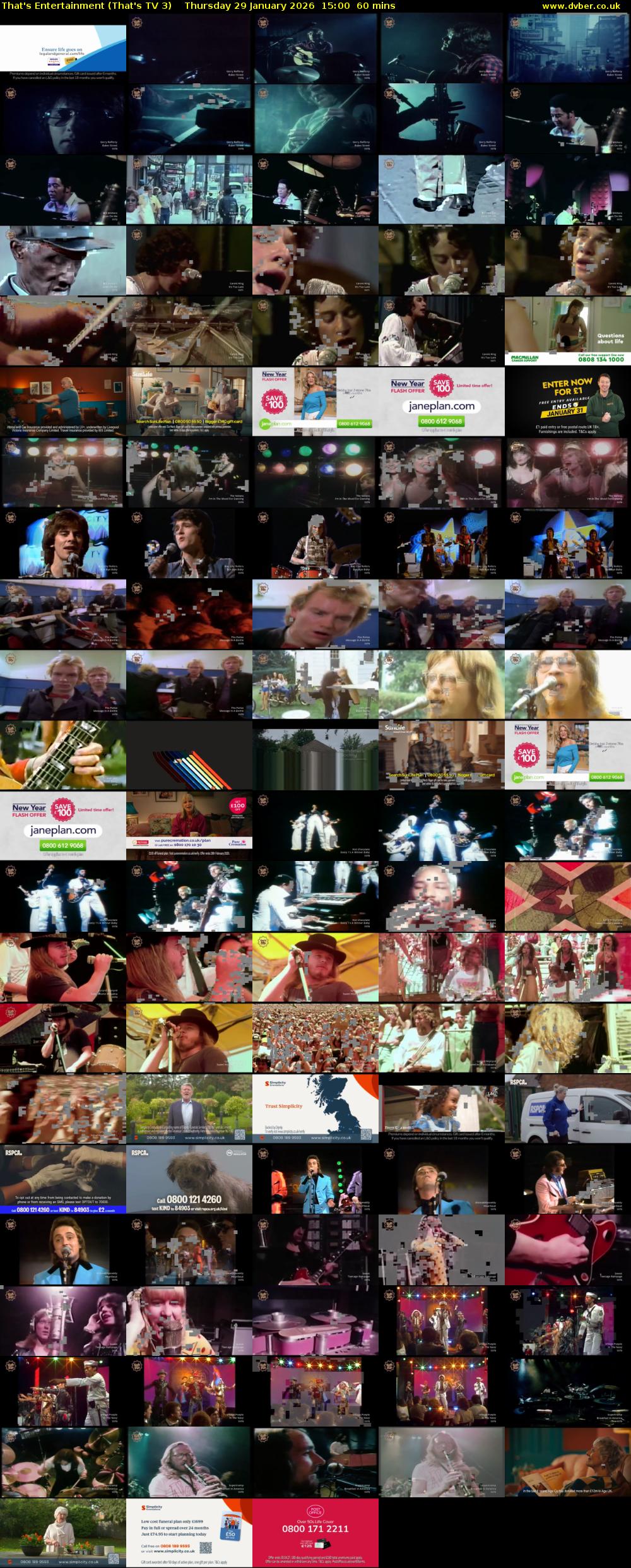 That's Entertainment (That's TV 3) Thursday 29 January 2026 15:00 - 16:00