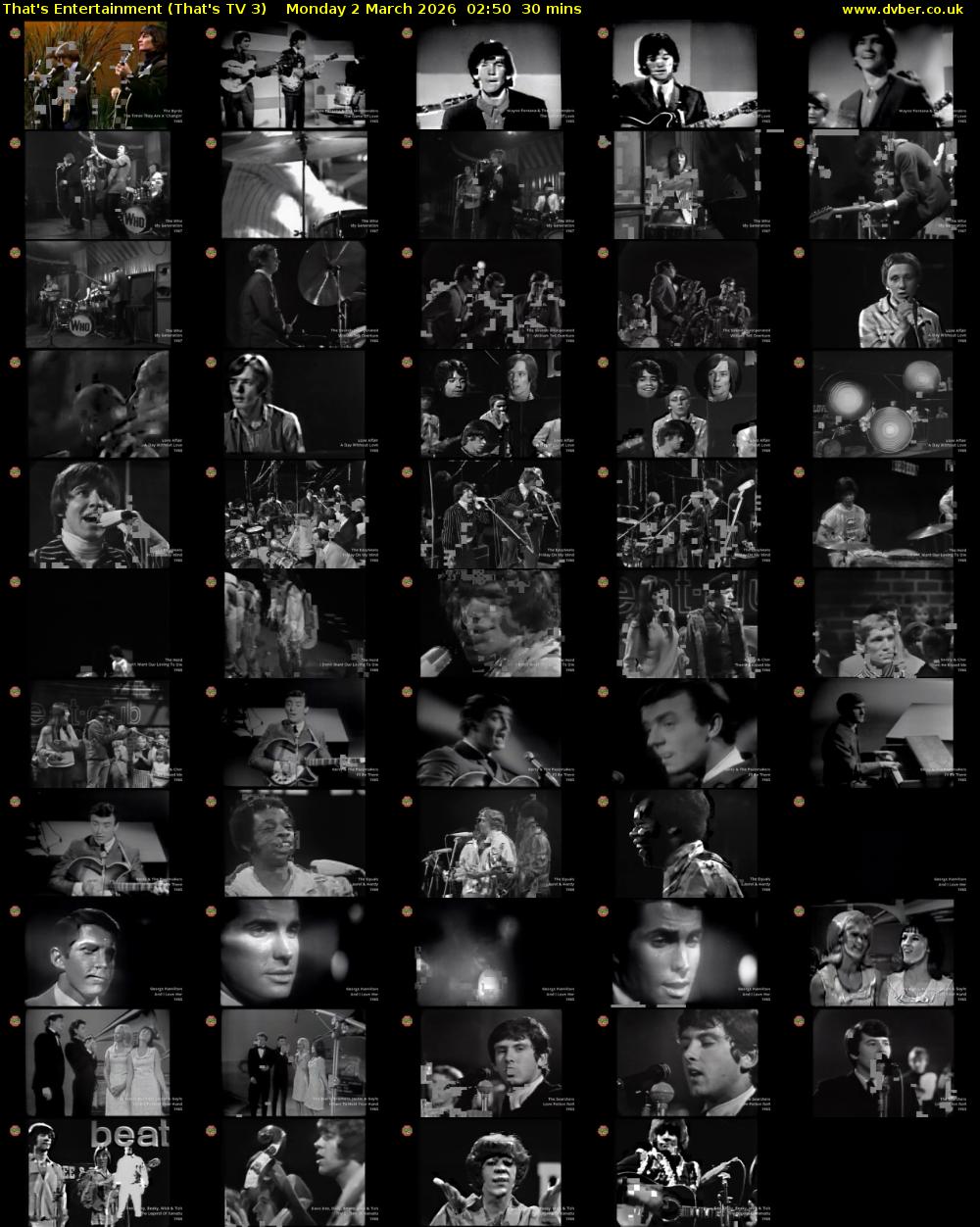 That's Entertainment (That's TV 3) Monday 2 March 2026 02:50 - 03:20