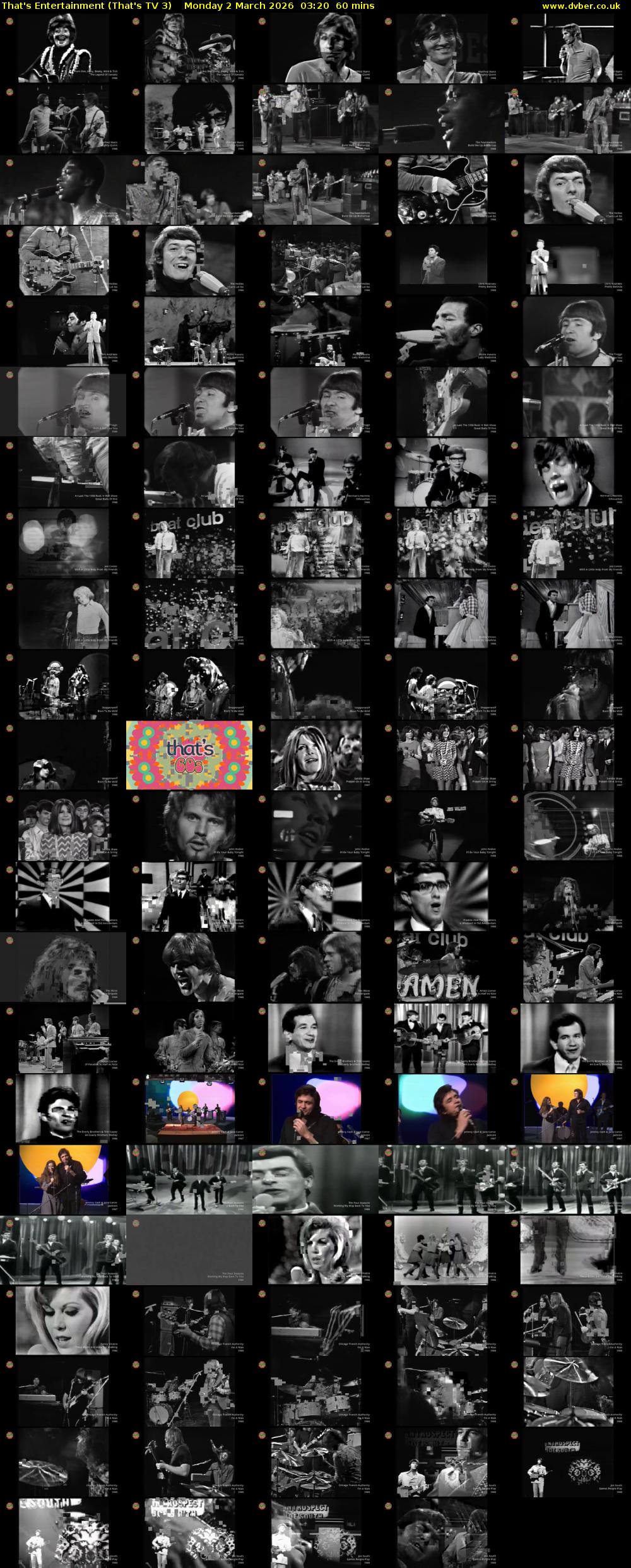 That's Entertainment (That's TV 3) Monday 2 March 2026 03:20 - 04:20