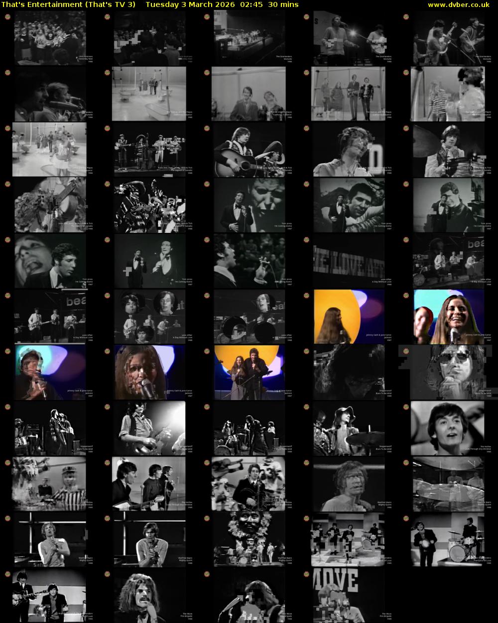 That's Entertainment (That's TV 3) Tuesday 3 March 2026 02:45 - 03:15