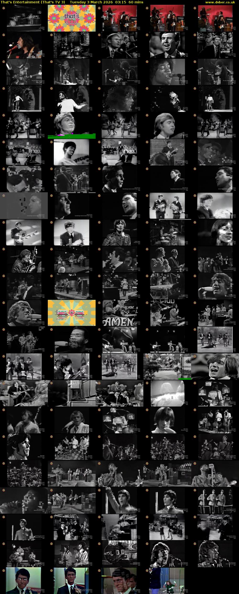 That's Entertainment (That's TV 3) Tuesday 3 March 2026 03:15 - 04:15