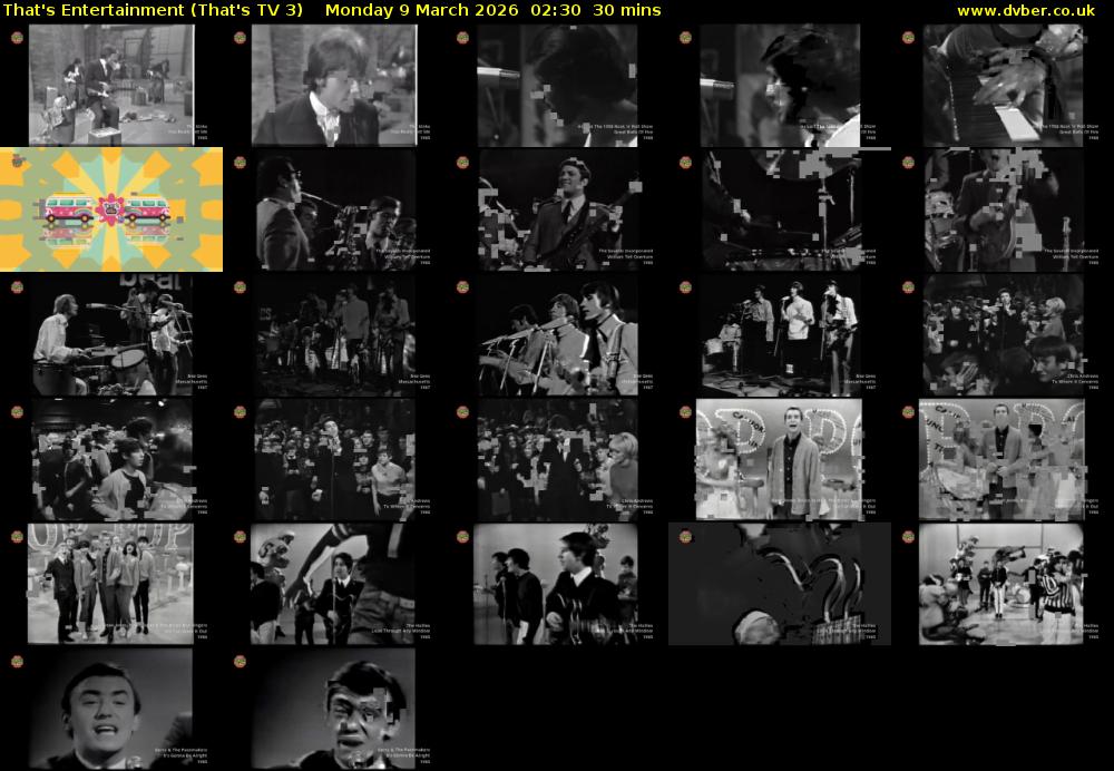 That's Entertainment (That's TV 3) Monday 9 March 2026 02:30 - 03:00