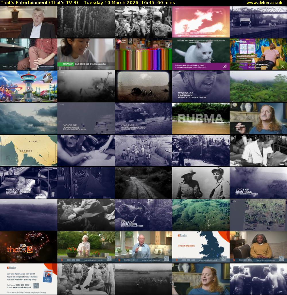 That's Entertainment (That's TV 3) Tuesday 10 March 2026 16:45 - 17:45