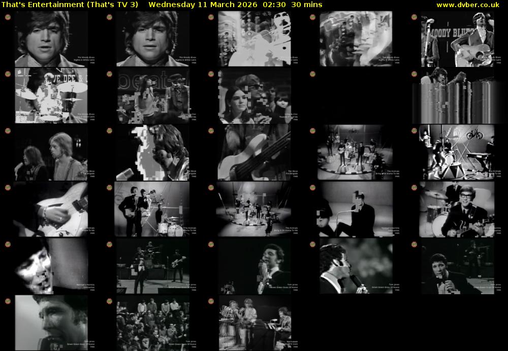 That's Entertainment (That's TV 3) Wednesday 11 March 2026 02:30 - 03:00