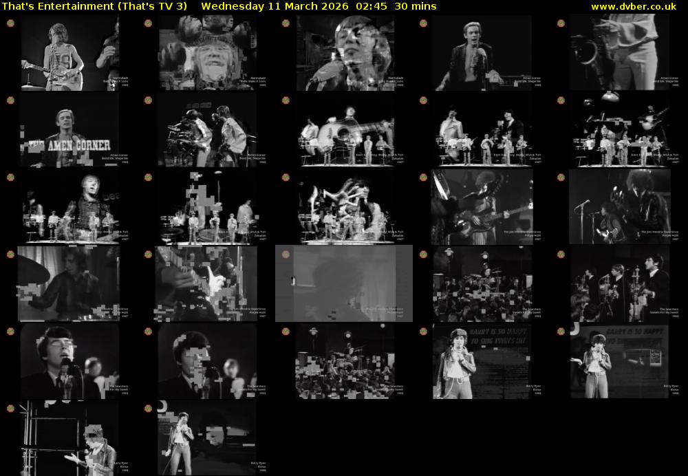 That's Entertainment (That's TV 3) Wednesday 11 March 2026 02:45 - 03:15