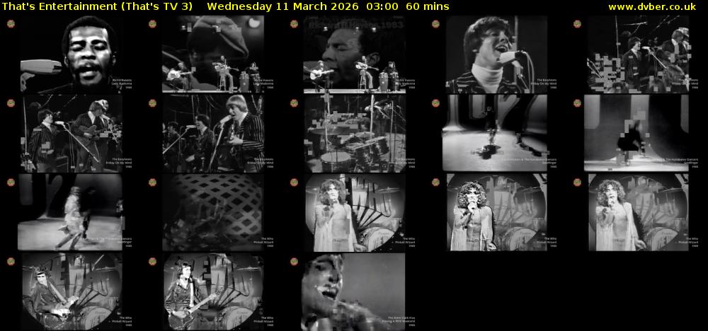 That's Entertainment (That's TV 3) Wednesday 11 March 2026 03:00 - 04:00