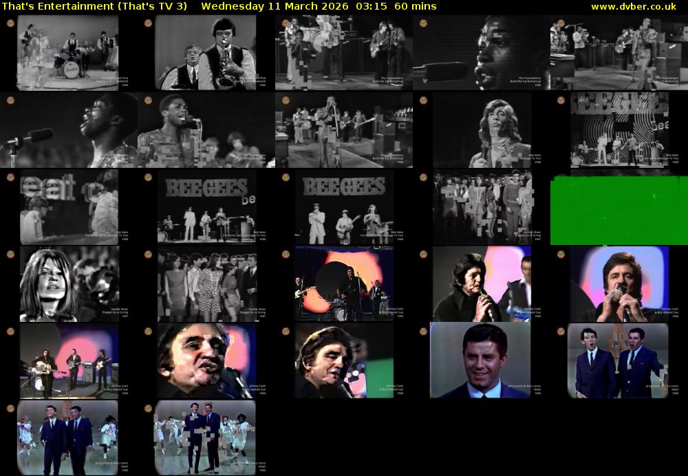 That's Entertainment (That's TV 3) Wednesday 11 March 2026 03:15 - 04:15