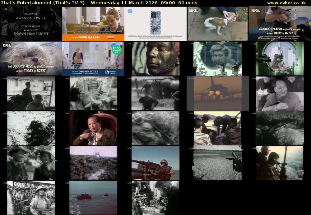 That's Entertainment (That's TV 3) Wednesday 11 March 2026 09:00 - 10:00