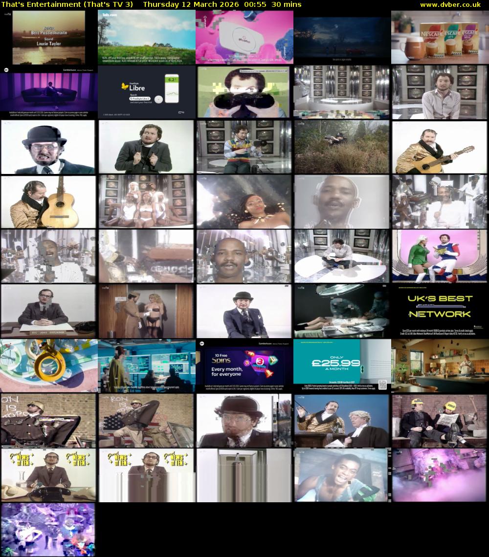 That's Entertainment (That's TV 3) Thursday 12 March 2026 00:55 - 01:25