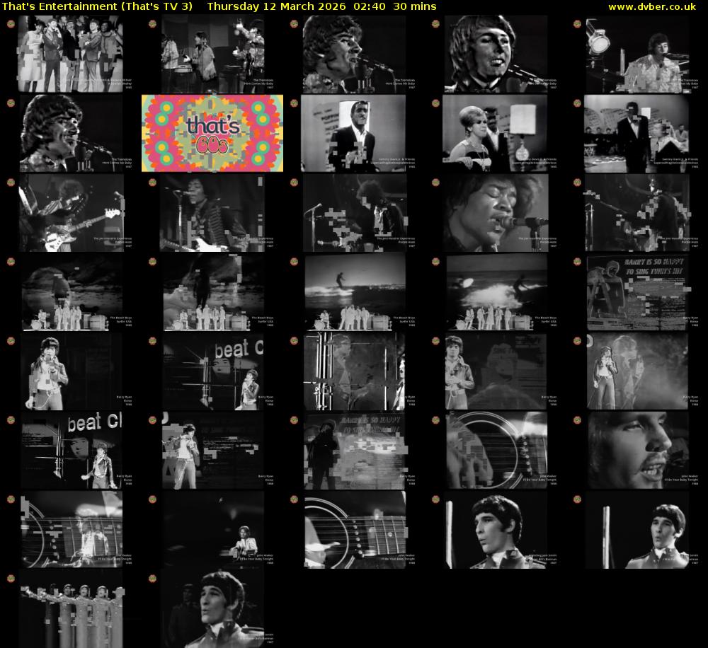 That's Entertainment (That's TV 3) Thursday 12 March 2026 02:40 - 03:10