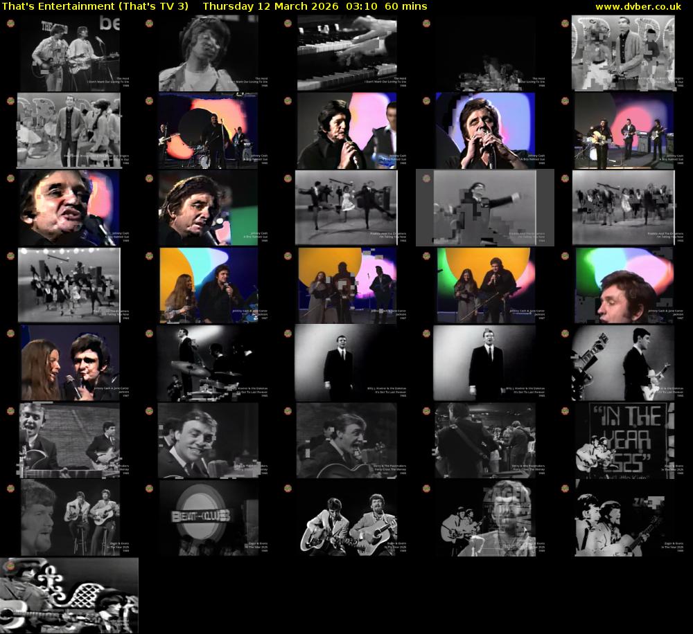 That's Entertainment (That's TV 3) Thursday 12 March 2026 03:10 - 04:10