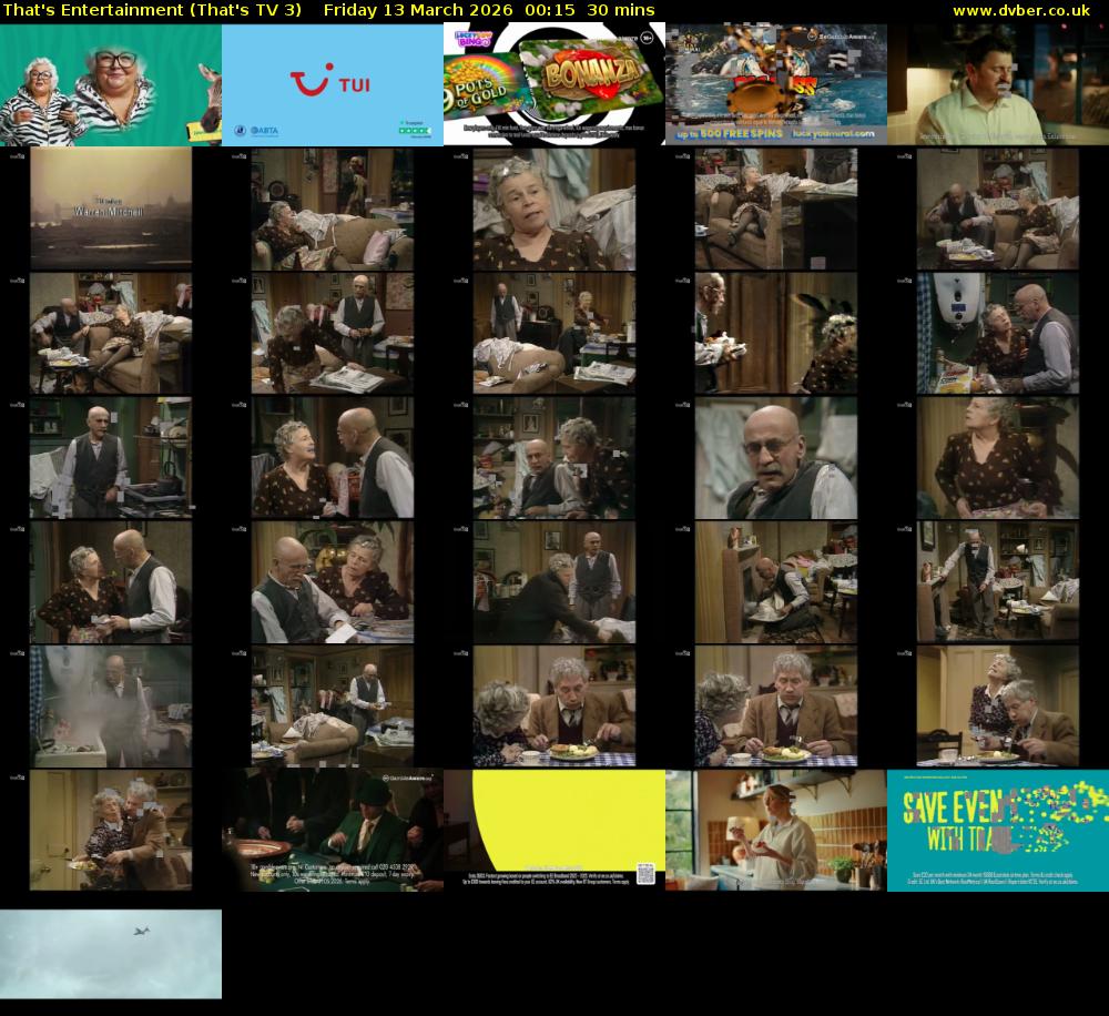 That's Entertainment (That's TV 3) Friday 13 March 2026 00:15 - 00:45