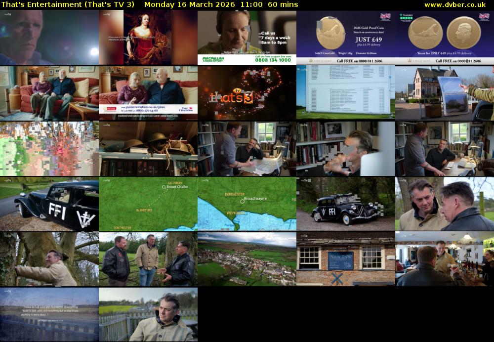 That's Entertainment (That's TV 3) Monday 16 March 2026 11:00 - 12:00