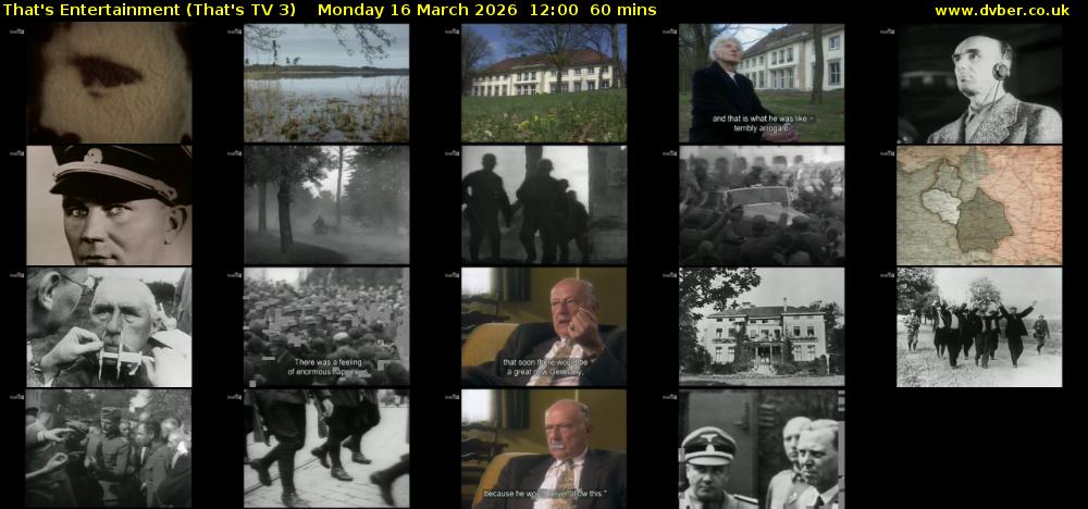 That's Entertainment (That's TV 3) Monday 16 March 2026 12:00 - 13:00