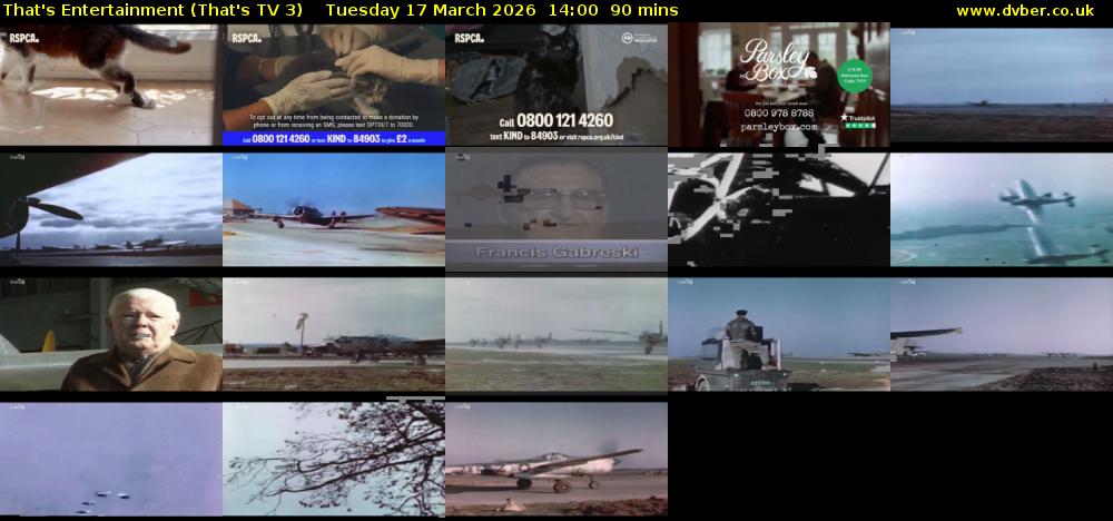That's Entertainment (That's TV 3) Tuesday 17 March 2026 14:00 - 15:30