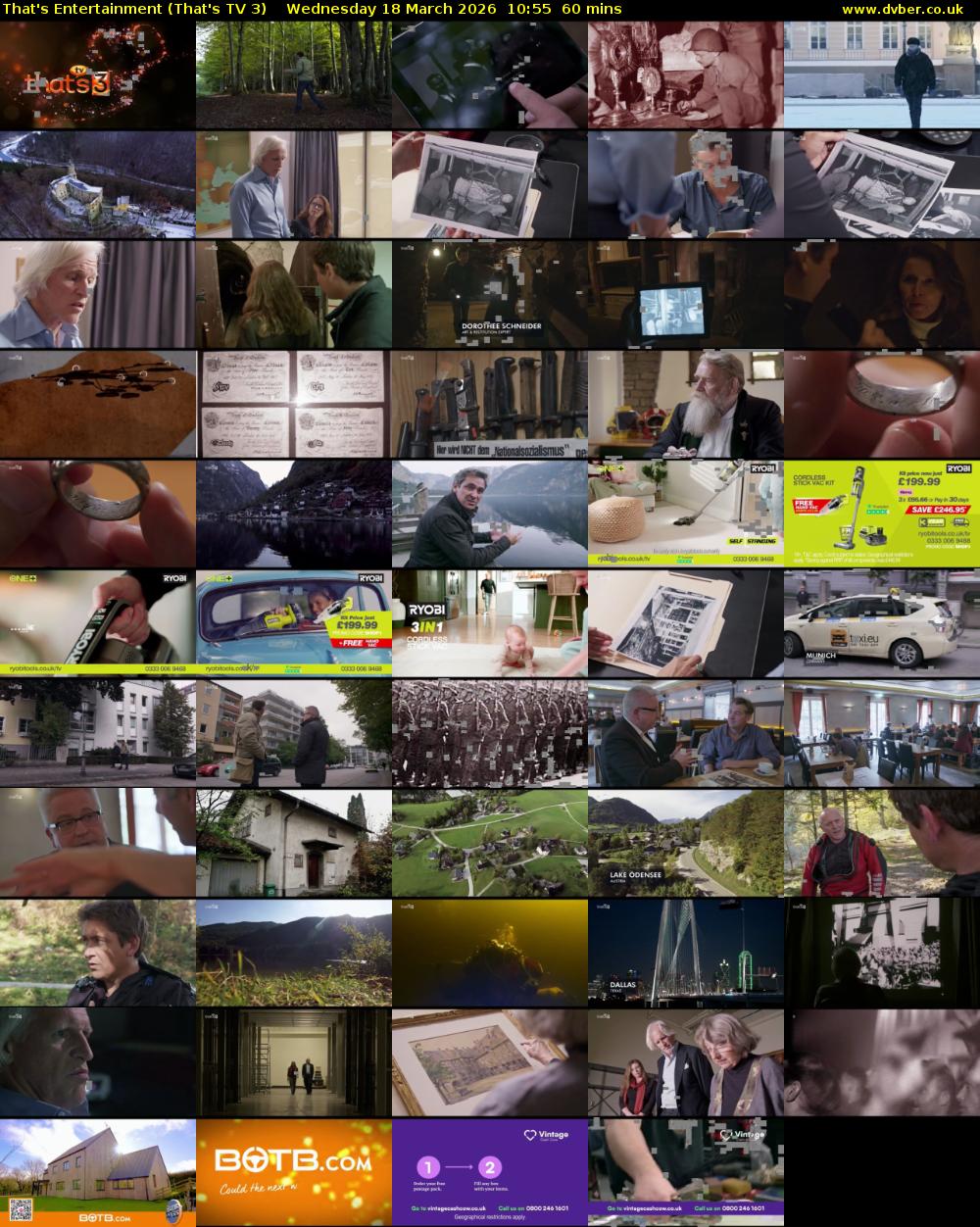 That's Entertainment (That's TV 3) Wednesday 18 March 2026 10:55 - 11:55