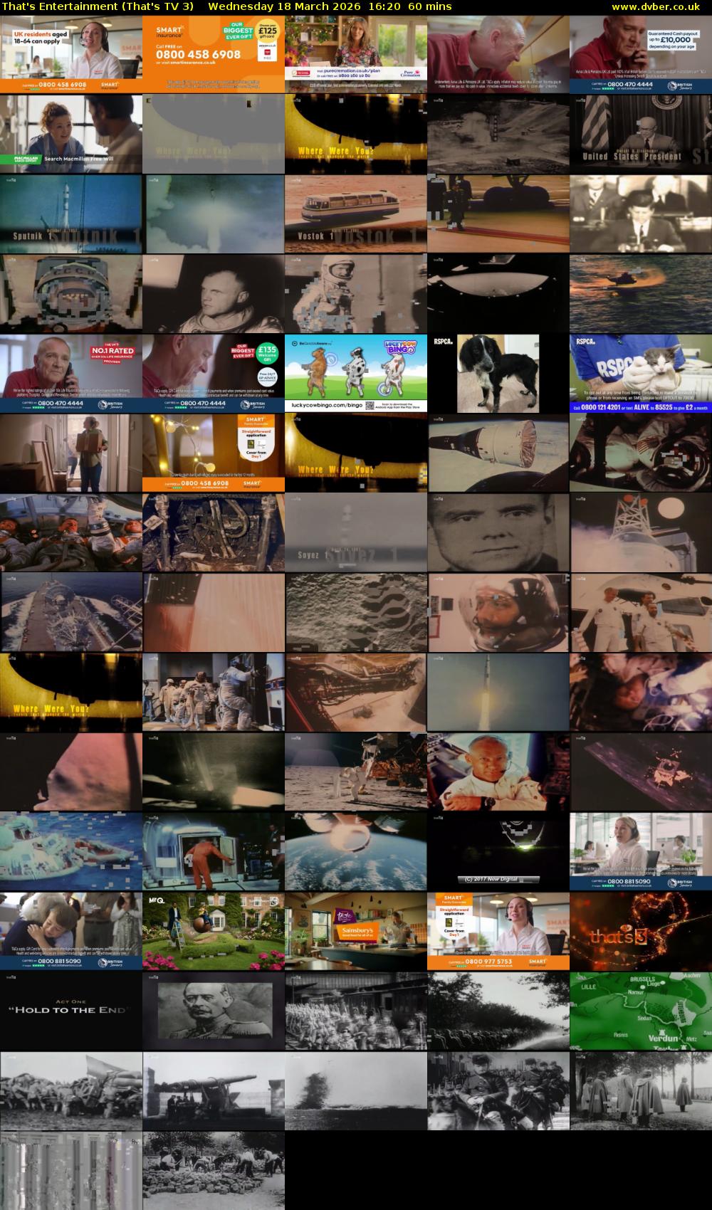 That's Entertainment (That's TV 3) Wednesday 18 March 2026 16:20 - 17:20