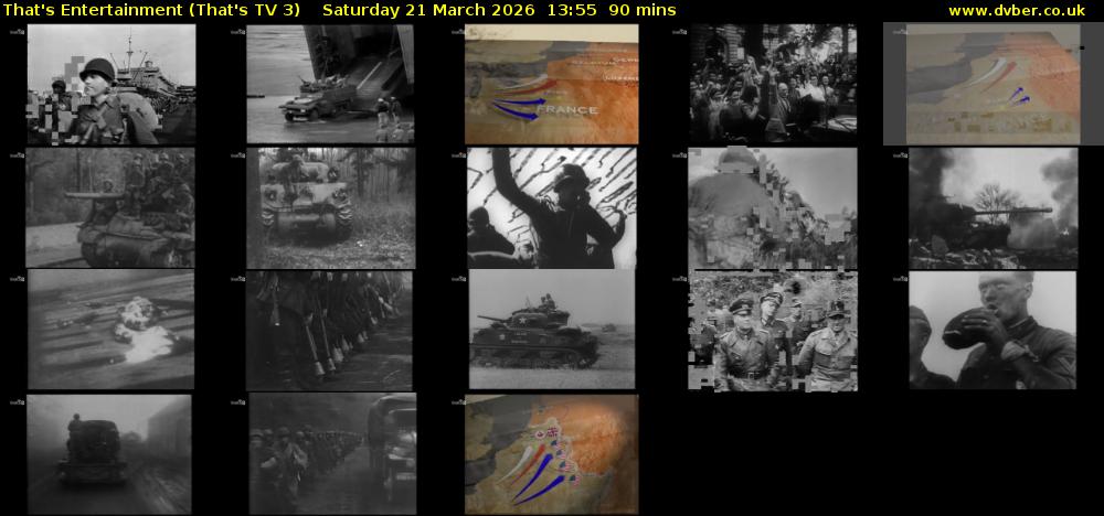 That's Entertainment (That's TV 3) Saturday 21 March 2026 13:55 - 15:25