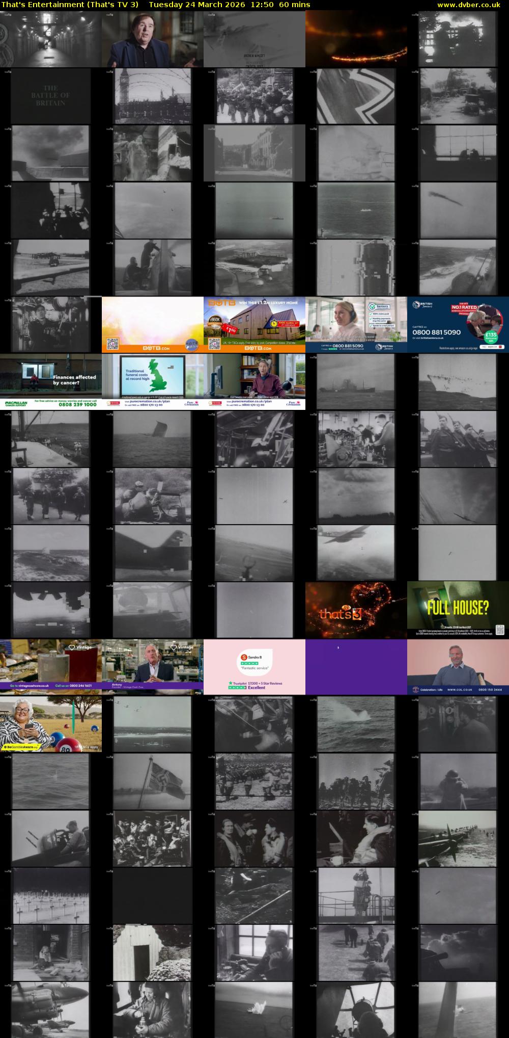 That's Entertainment (That's TV 3) Tuesday 24 March 2026 12:50 - 13:50