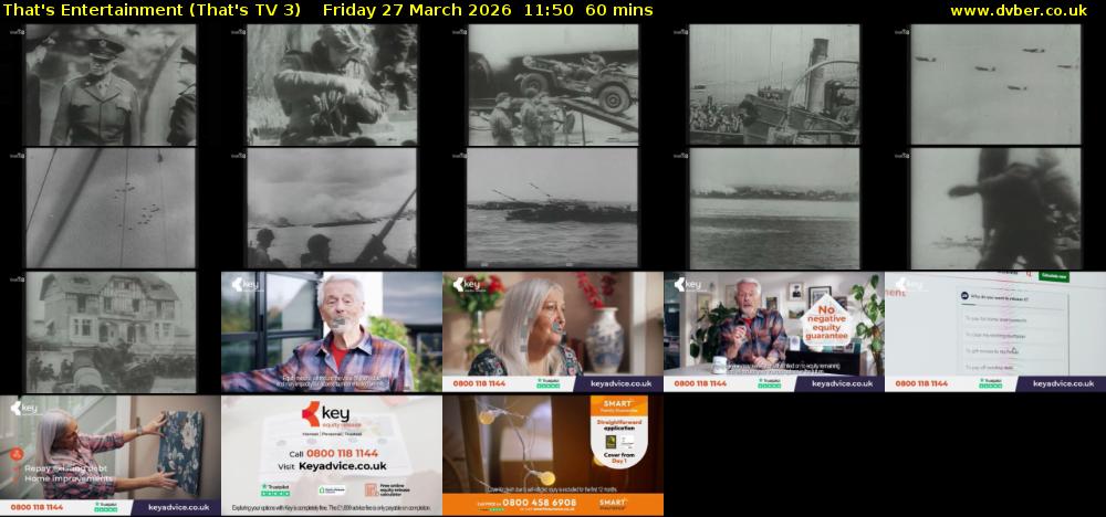 That's Entertainment (That's TV 3) Friday 27 March 2026 11:50 - 12:50