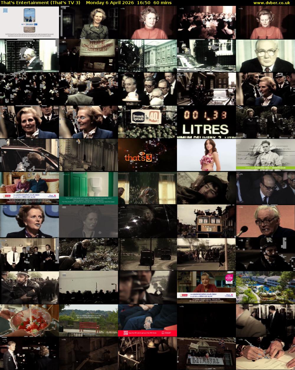 That's Entertainment (That's TV 3) Monday 6 April 2026 16:50 - 17:50
