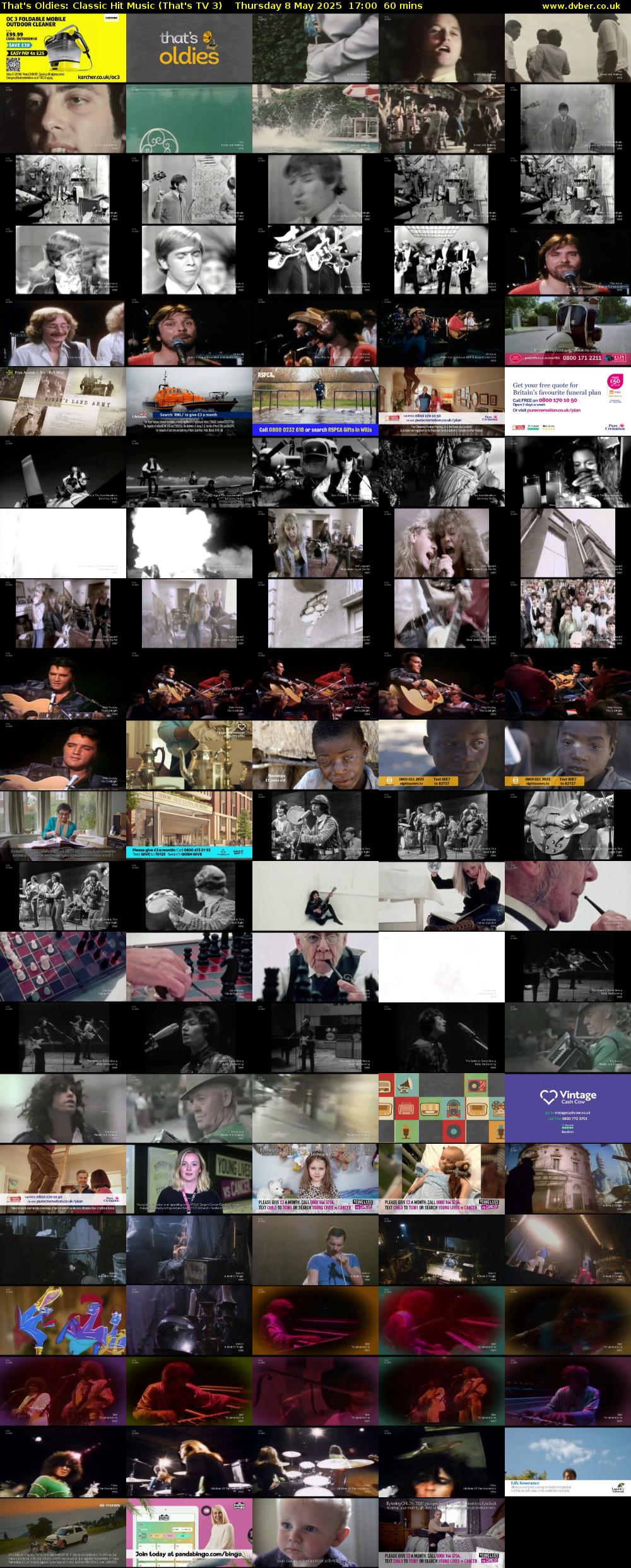 That's Oldies: Classic Hit Music (That's TV 3) Thursday 8 May 2025 17:00 - 18:00