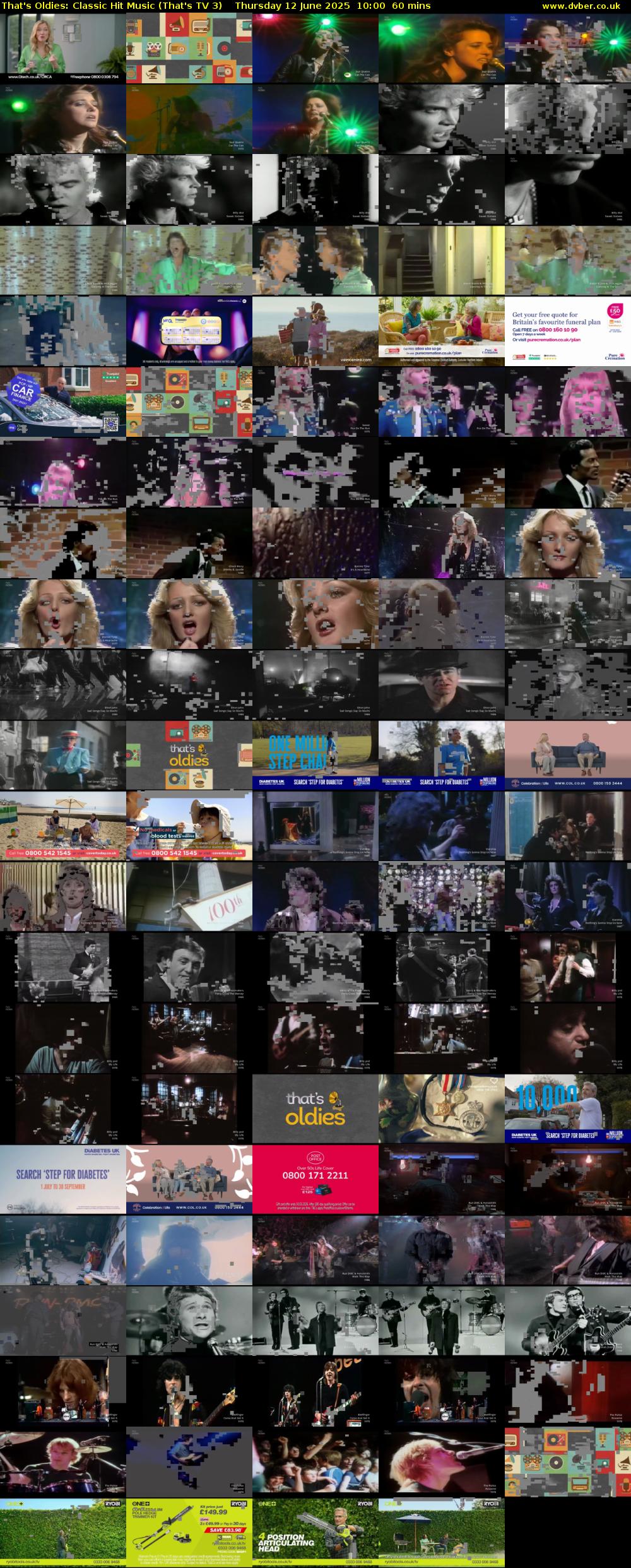 That's Oldies: Classic Hit Music (That's TV 3) Thursday 12 June 2025 10:00 - 11:00