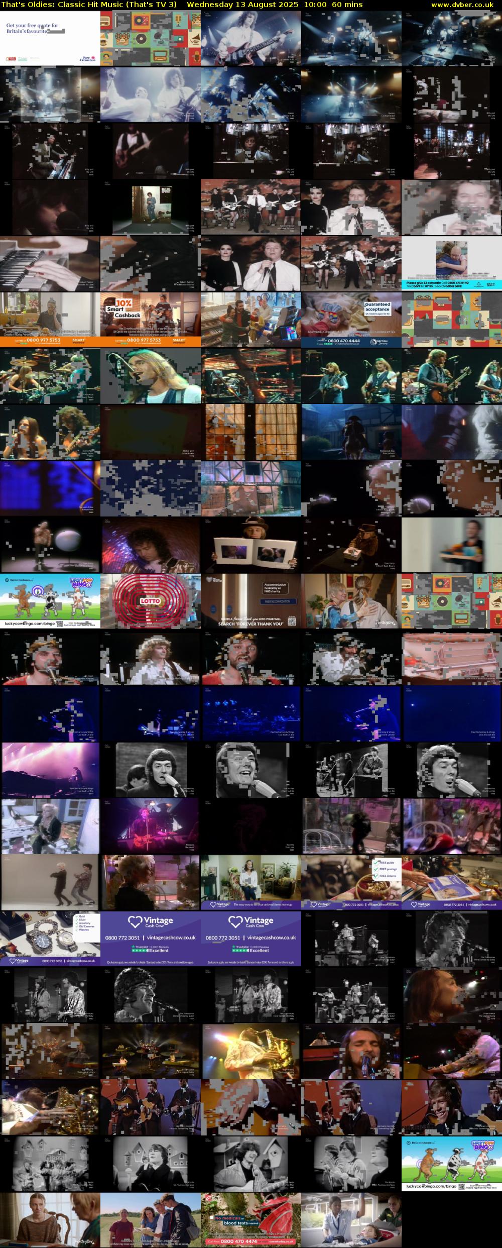 That's Oldies: Classic Hit Music (That's TV 3) Wednesday 13 August 2025 10:00 - 11:00