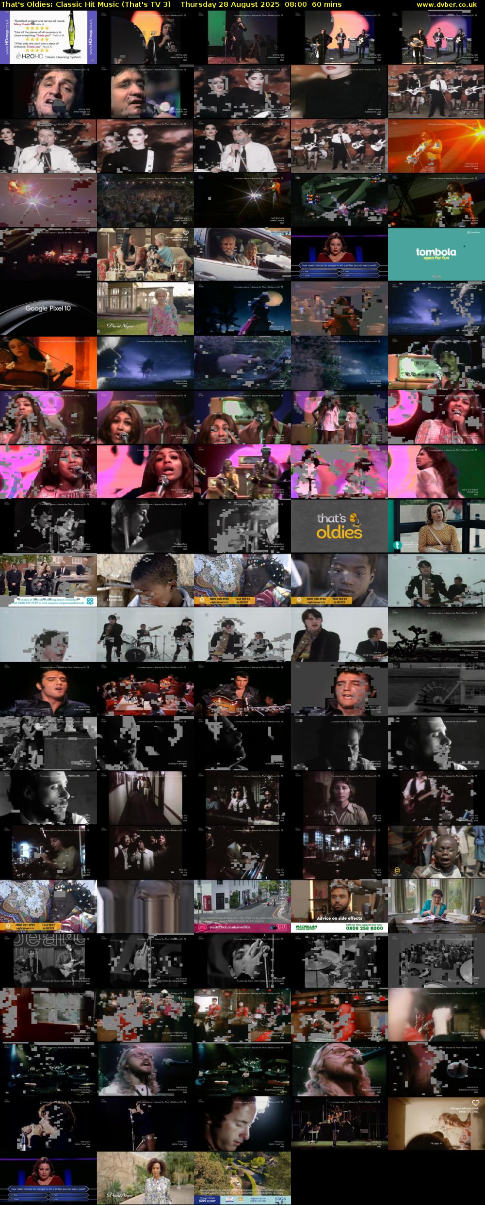 That's Oldies: Classic Hit Music (That's TV 3) Thursday 28 August 2025 08:00 - 09:00