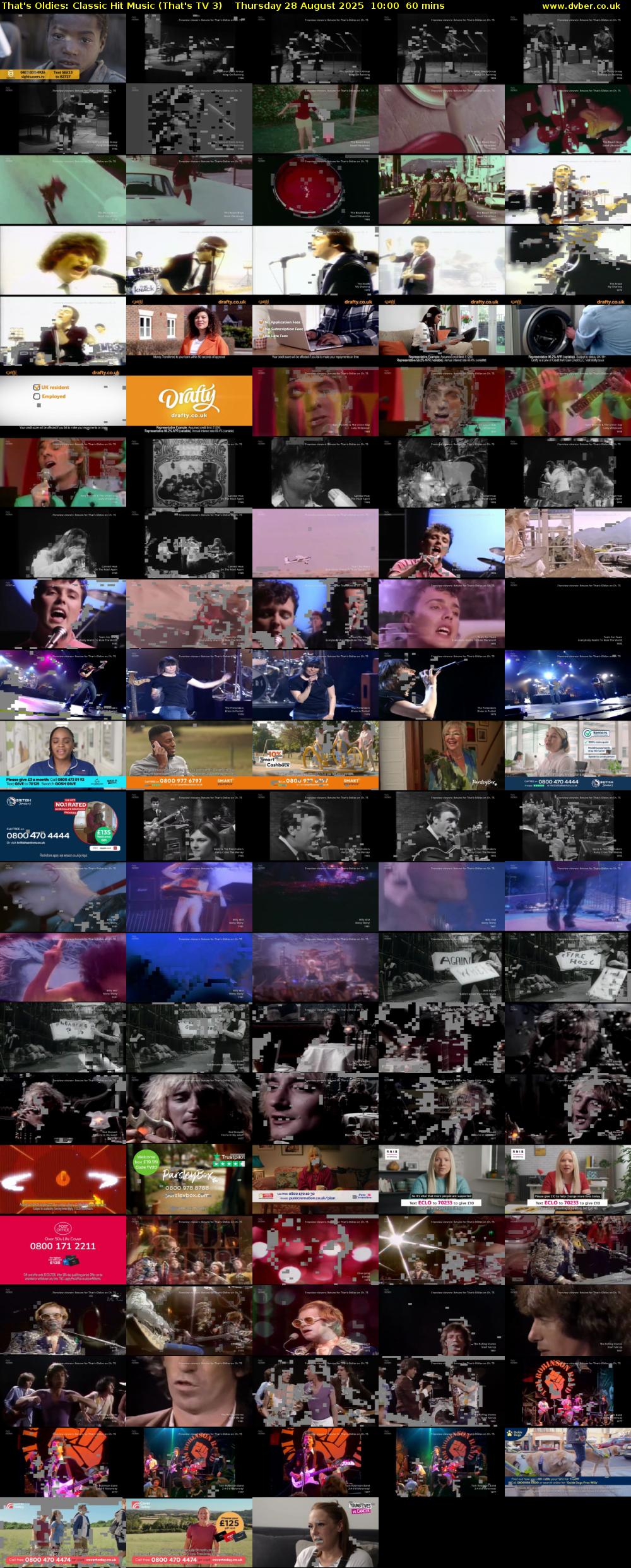 That's Oldies: Classic Hit Music (That's TV 3) Thursday 28 August 2025 10:00 - 11:00