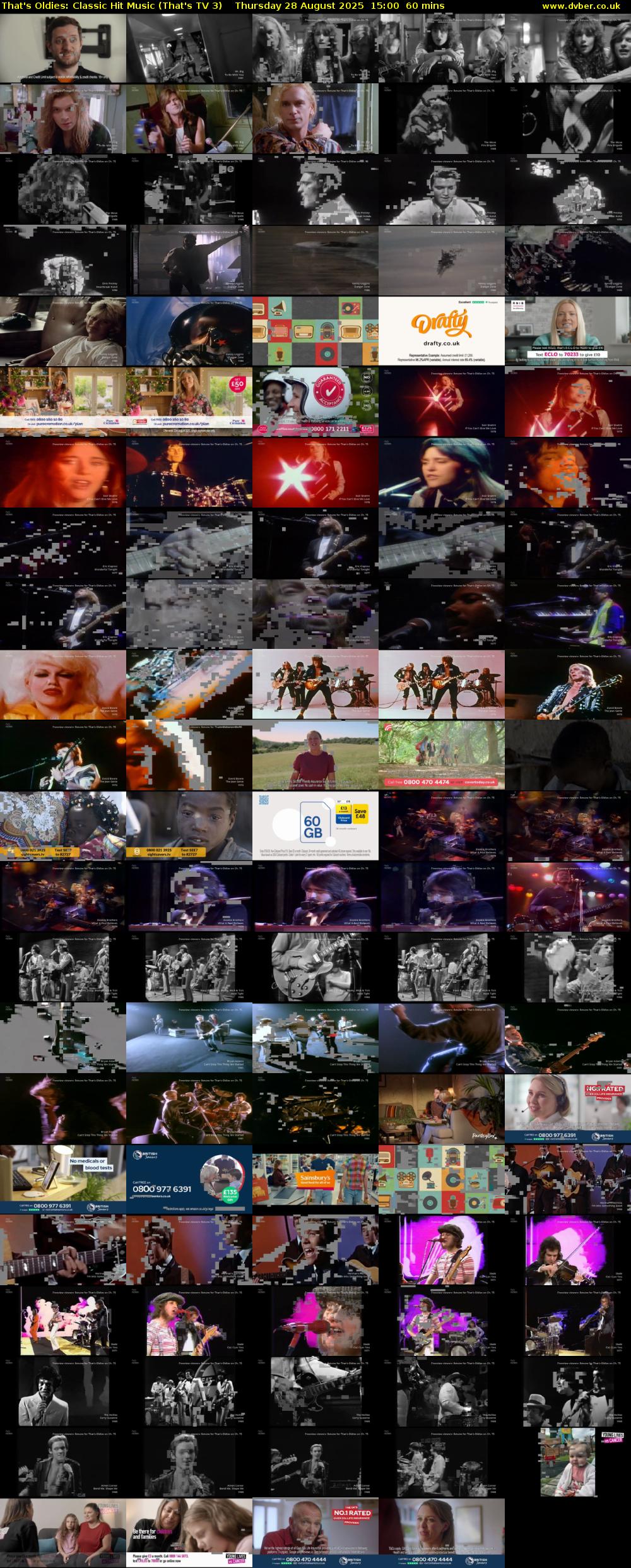 That's Oldies: Classic Hit Music (That's TV 3) Thursday 28 August 2025 15:00 - 16:00