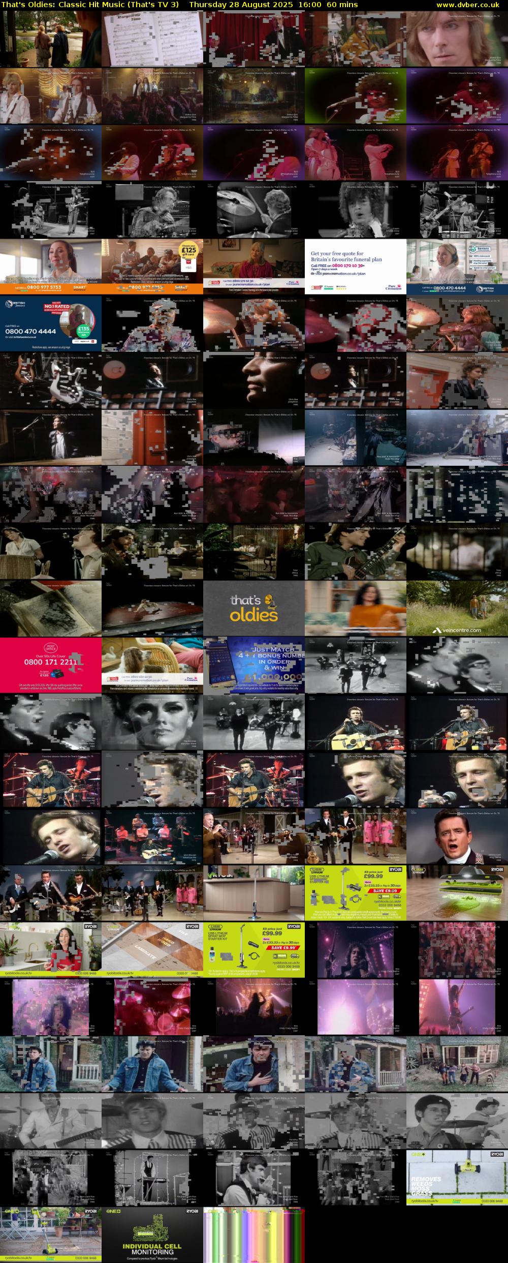 That's Oldies: Classic Hit Music (That's TV 3) Thursday 28 August 2025 16:00 - 17:00