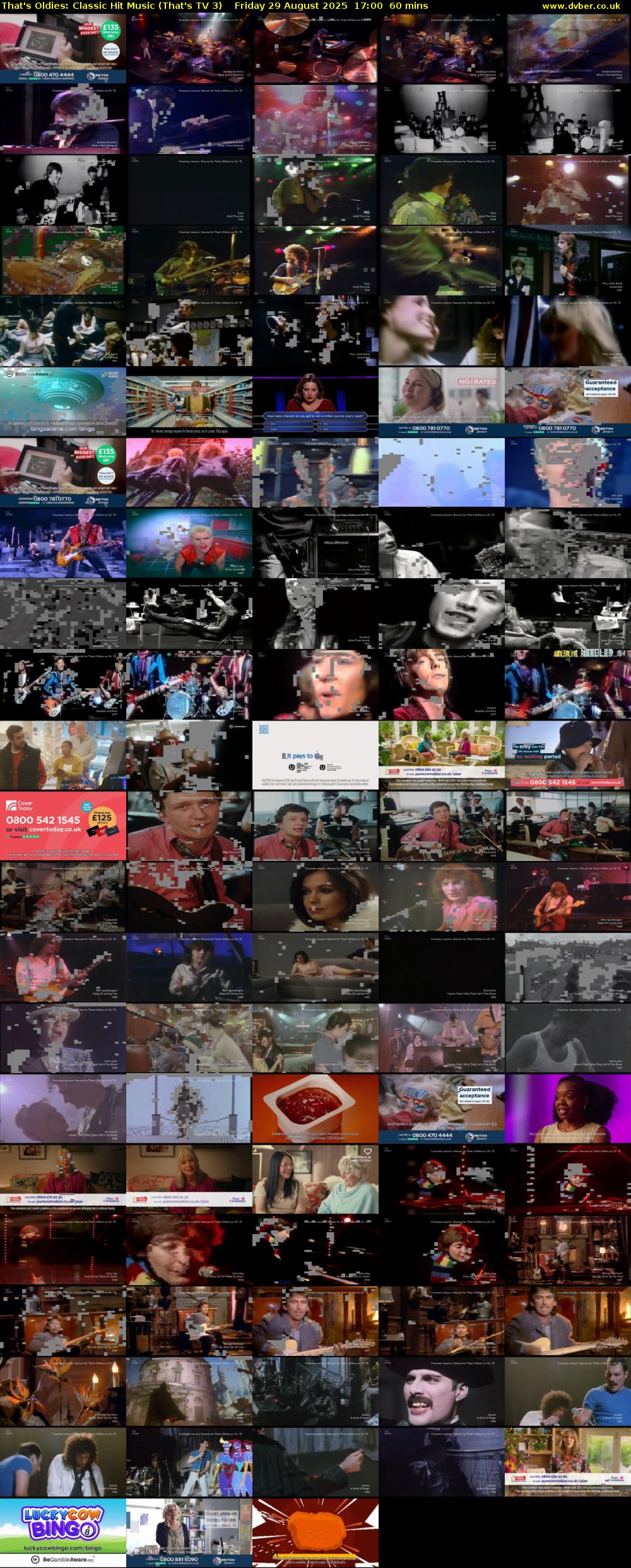 That's Oldies: Classic Hit Music (That's TV 3) Friday 29 August 2025 17:00 - 18:00