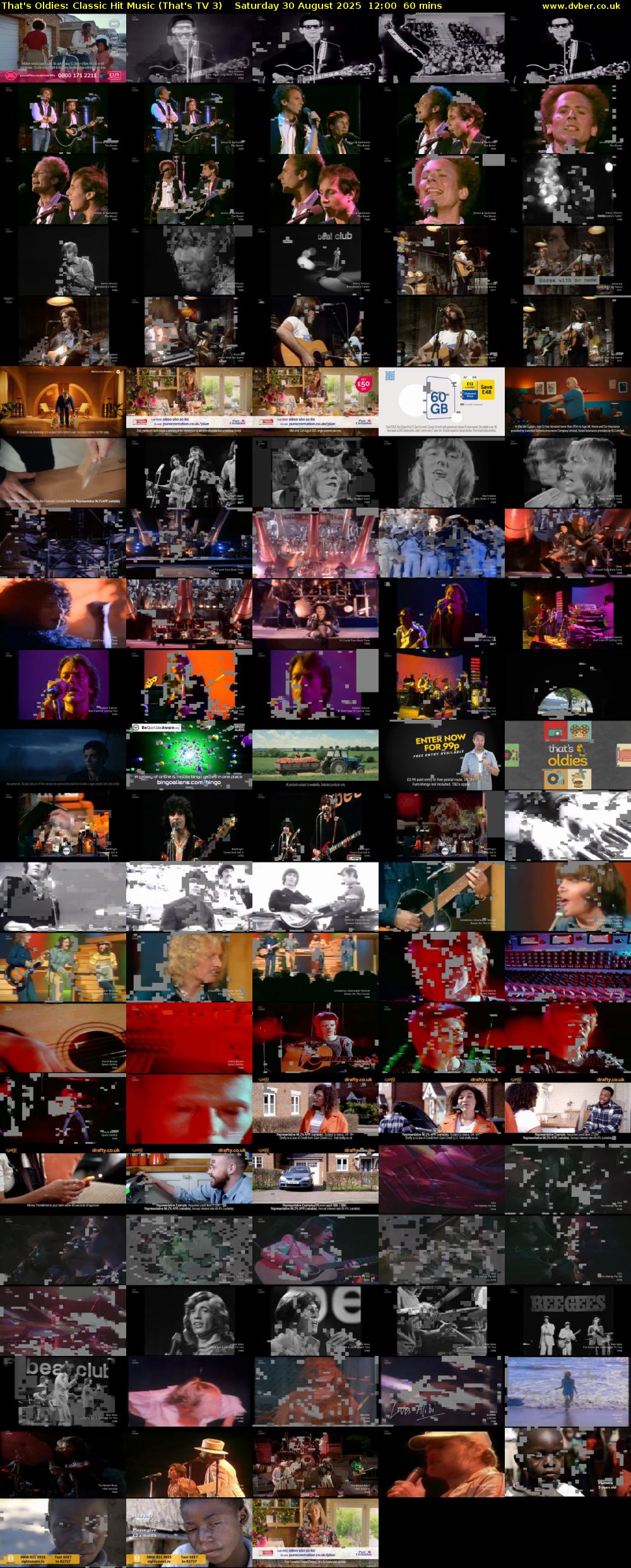 That's Oldies: Classic Hit Music (That's TV 3) Saturday 30 August 2025 12:00 - 13:00