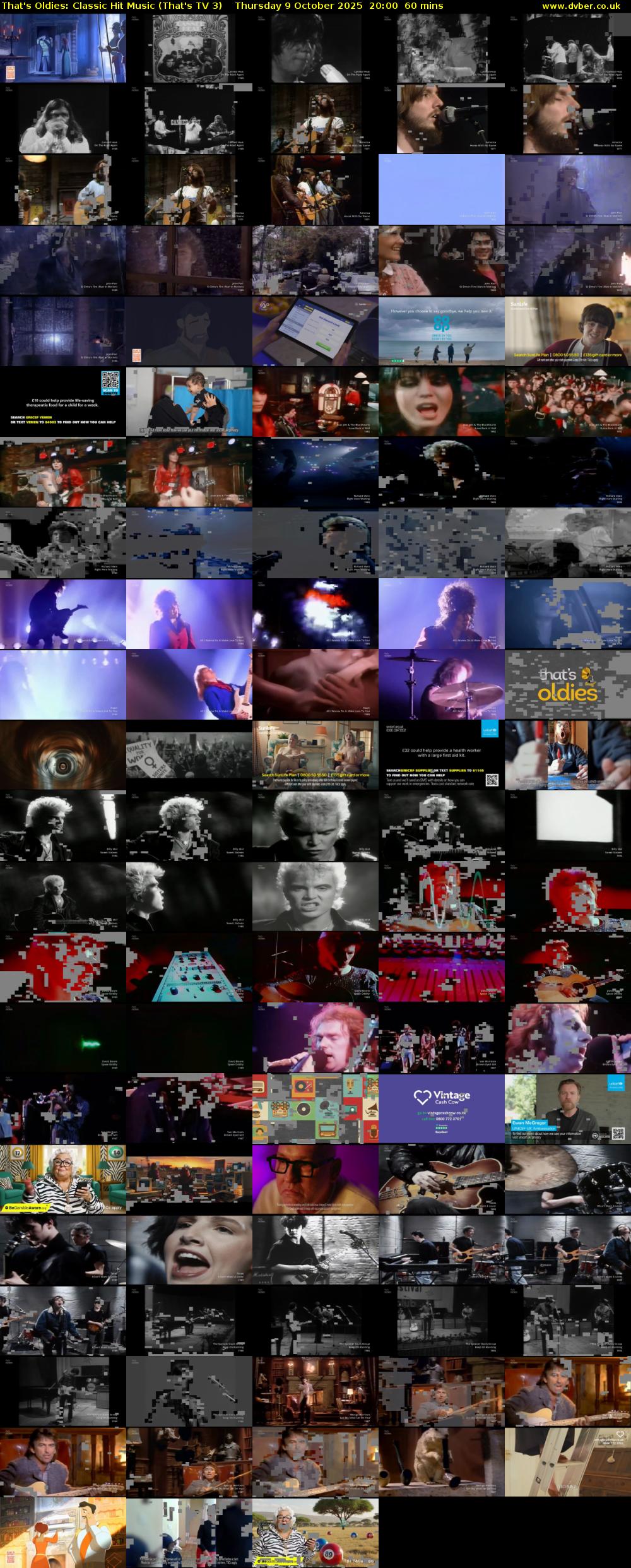 That's Oldies: Classic Hit Music (That's TV 3) Thursday 9 October 2025 20:00 - 21:00