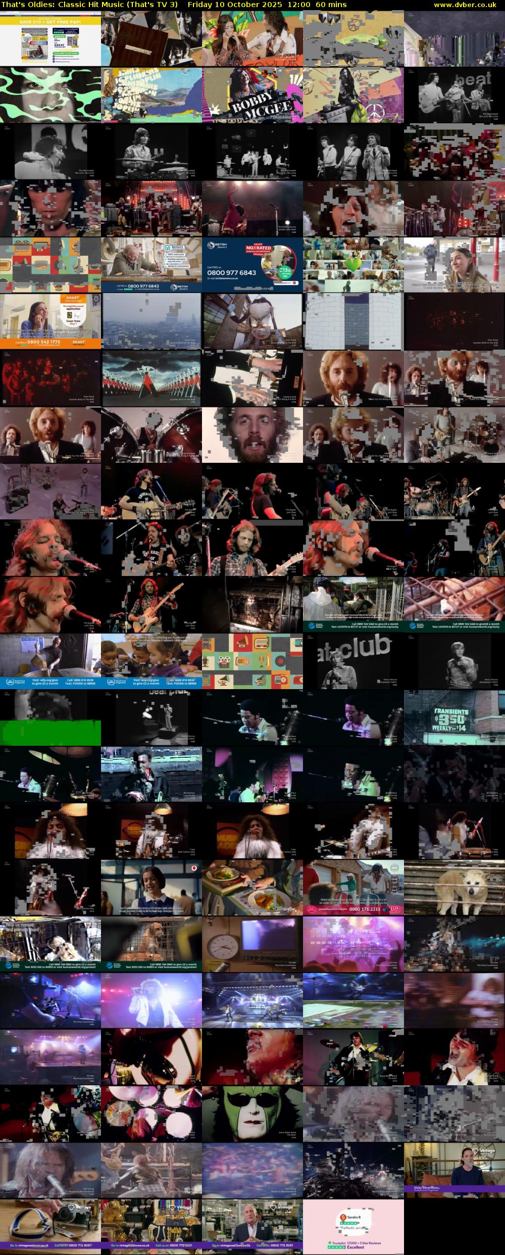 That's Oldies: Classic Hit Music (That's TV 3) Friday 10 October 2025 12:00 - 13:00