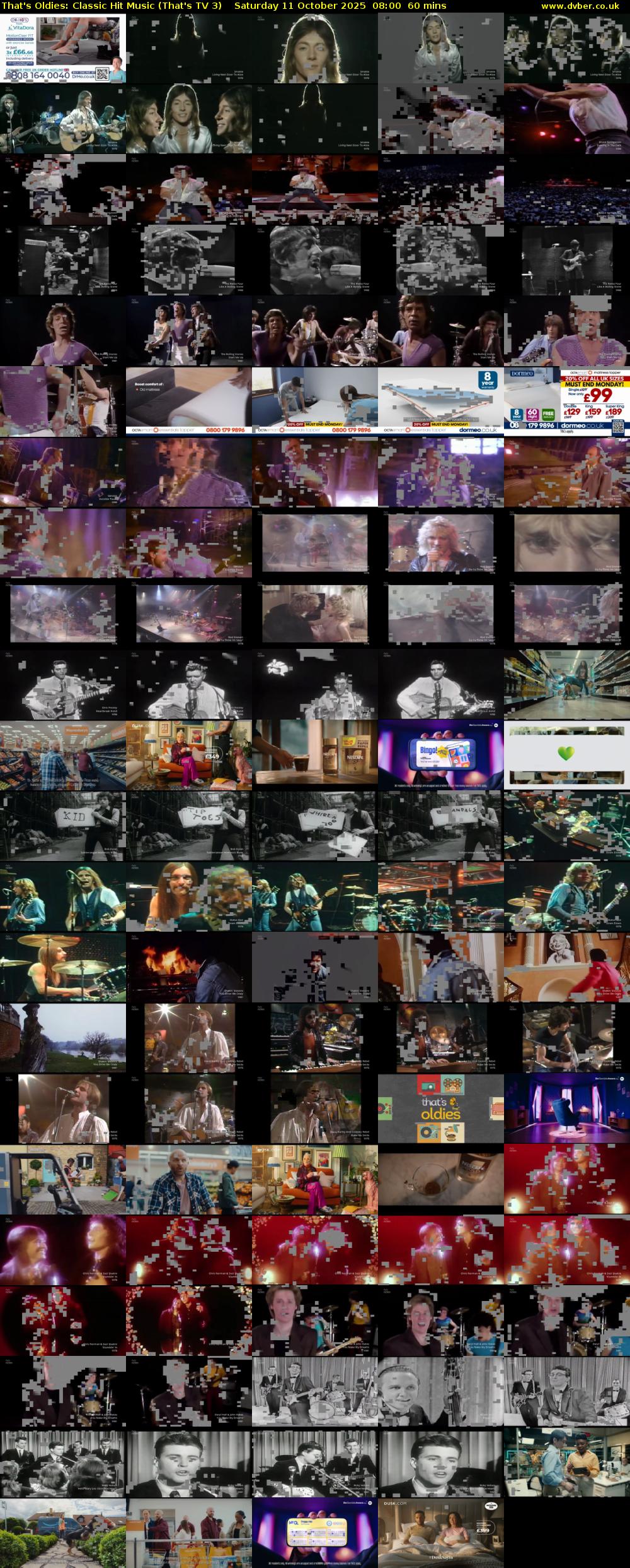 That's Oldies: Classic Hit Music (That's TV 3) Saturday 11 October 2025 08:00 - 09:00