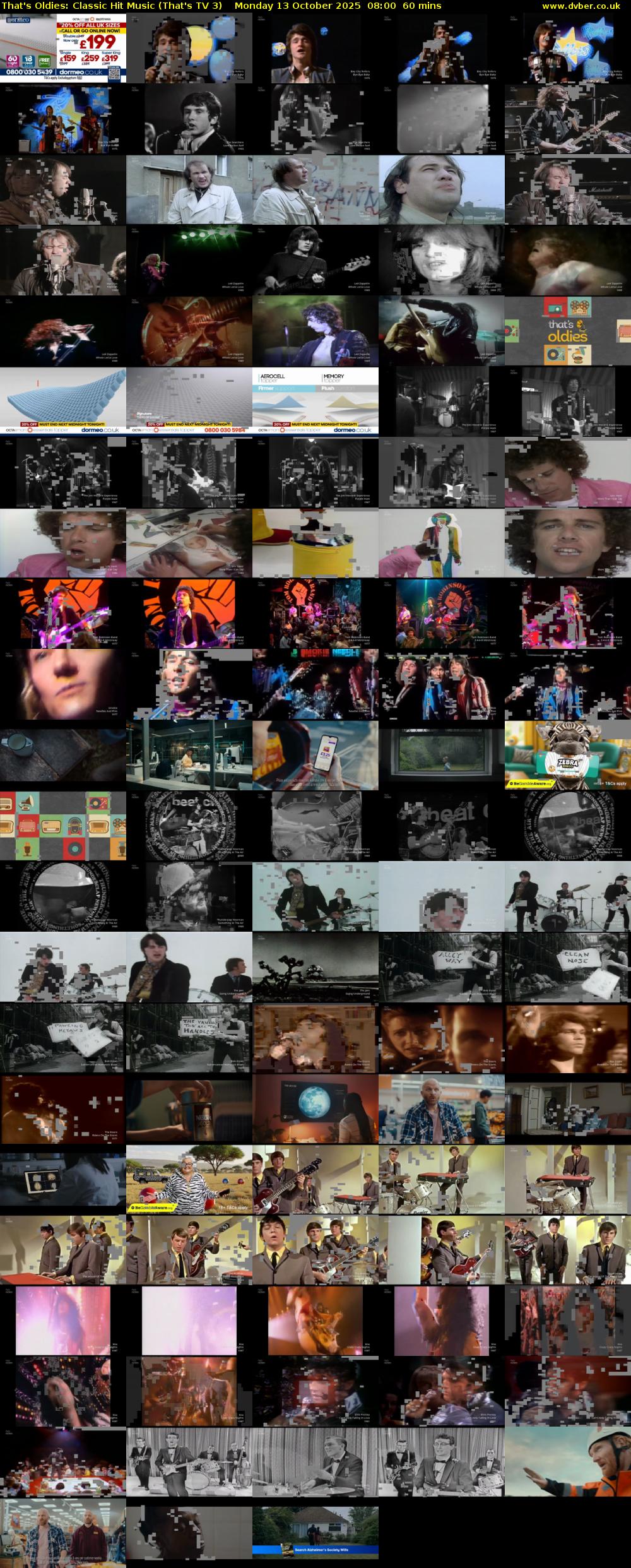 That's Oldies: Classic Hit Music (That's TV 3) Monday 13 October 2025 08:00 - 09:00