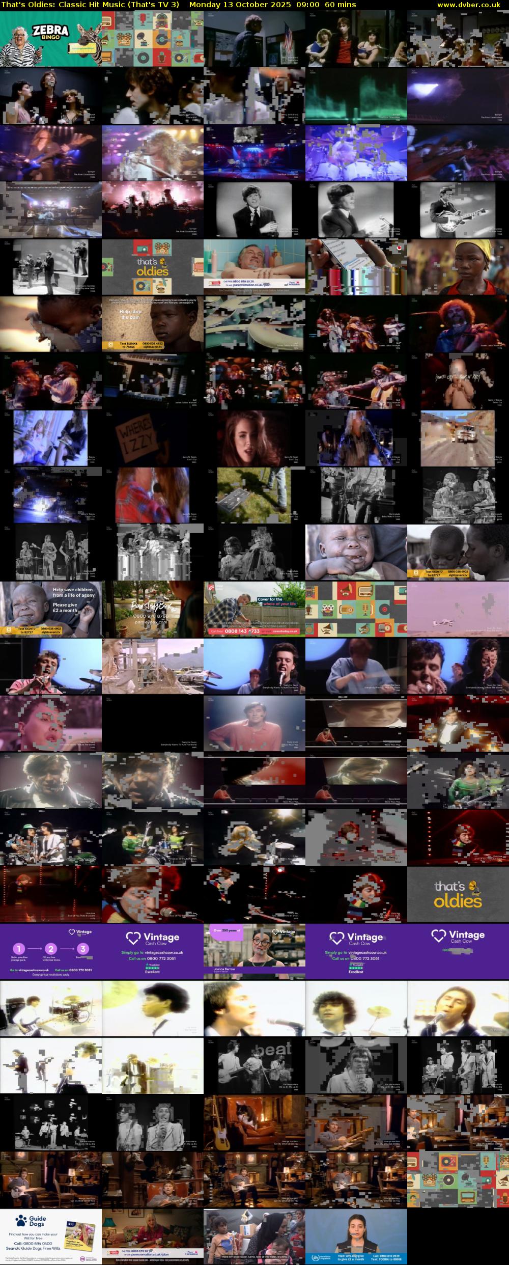 That's Oldies: Classic Hit Music (That's TV 3) Monday 13 October 2025 09:00 - 10:00