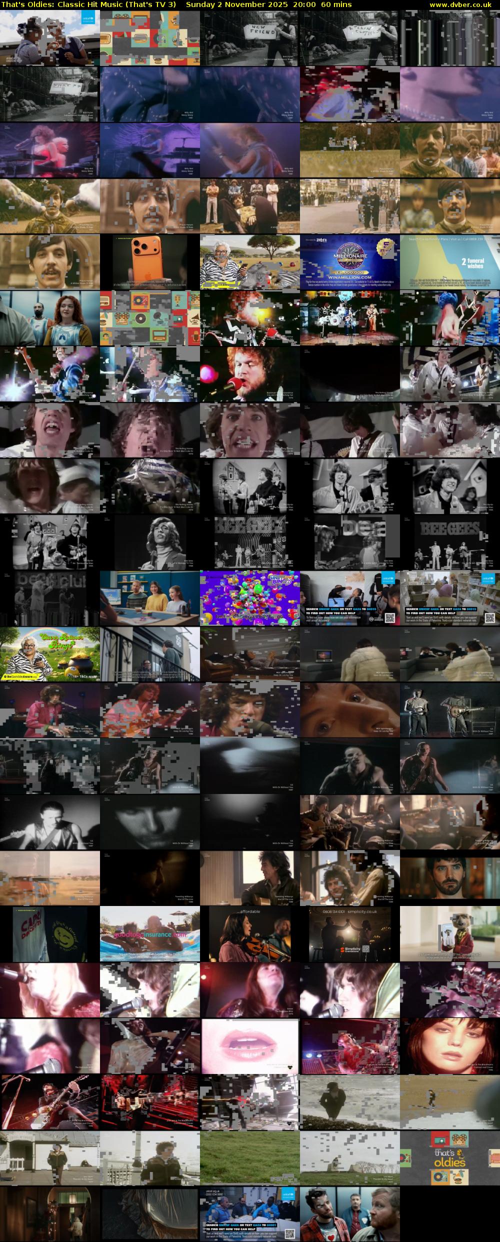 That's Oldies: Classic Hit Music (That's TV 3) Sunday 2 November 2025 20:00 - 21:00