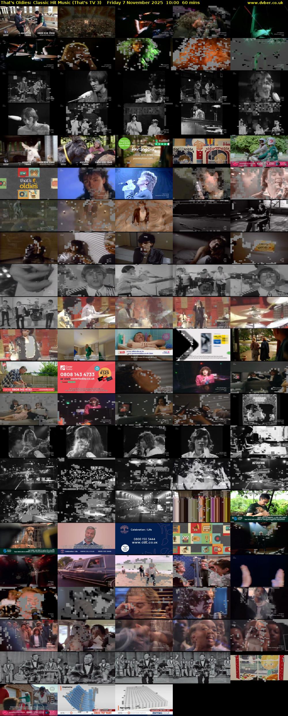 That's Oldies: Classic Hit Music (That's TV 3) Friday 7 November 2025 10:00 - 11:00