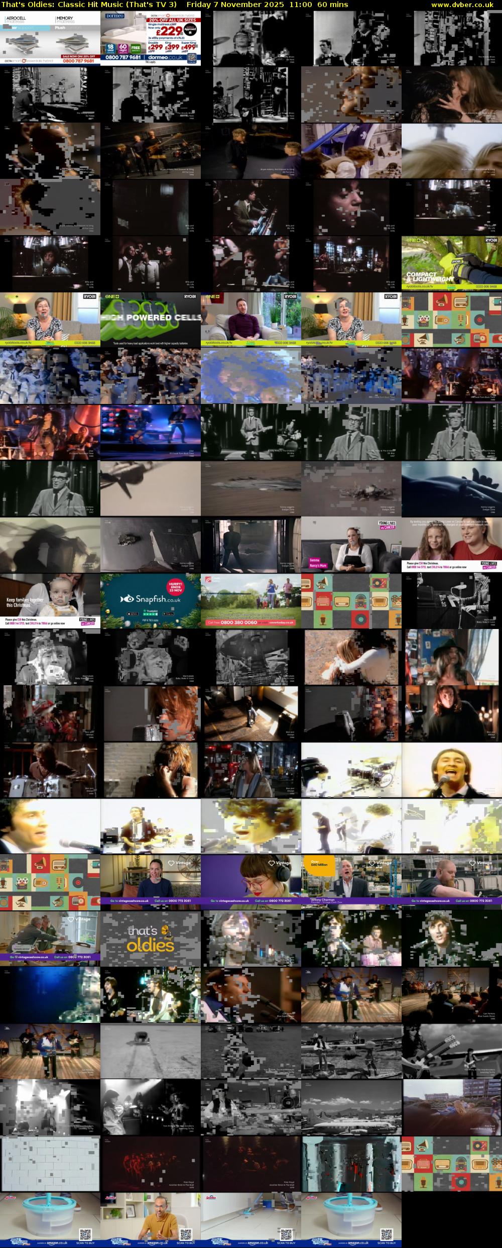 That's Oldies: Classic Hit Music (That's TV 3) Friday 7 November 2025 11:00 - 12:00