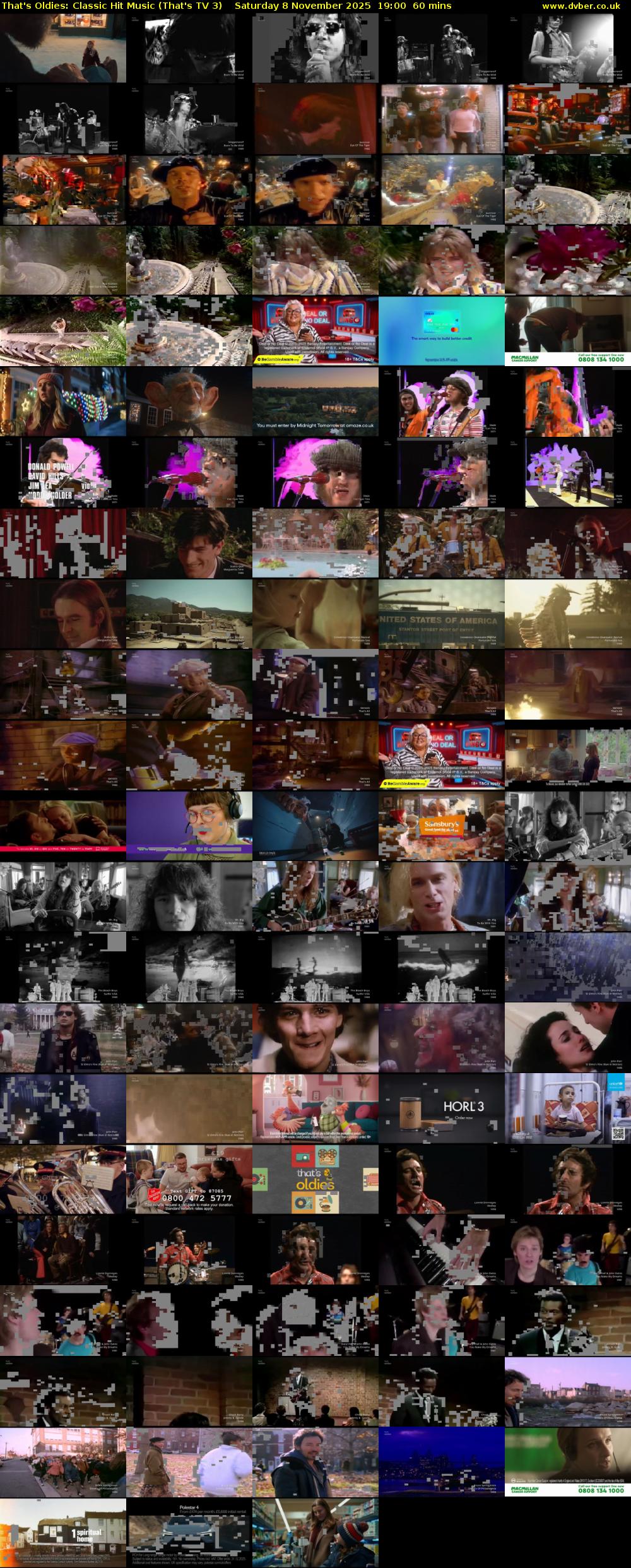 That's Oldies: Classic Hit Music (That's TV 3) Saturday 8 November 2025 19:00 - 20:00