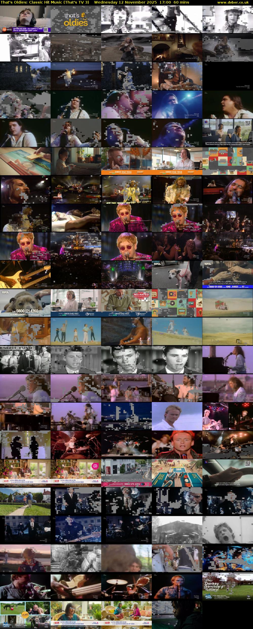 That's Oldies: Classic Hit Music (That's TV 3) Wednesday 12 November 2025 17:00 - 18:00