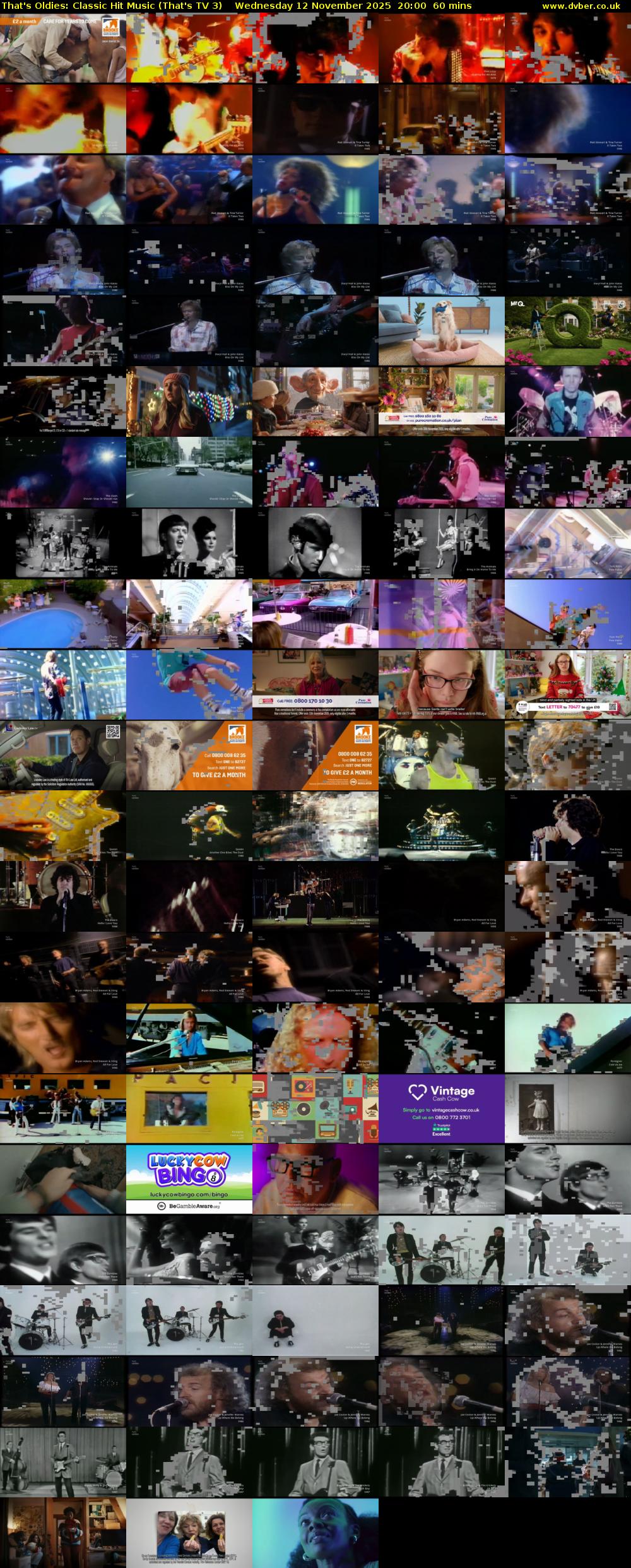 That's Oldies: Classic Hit Music (That's TV 3) Wednesday 12 November 2025 20:00 - 21:00