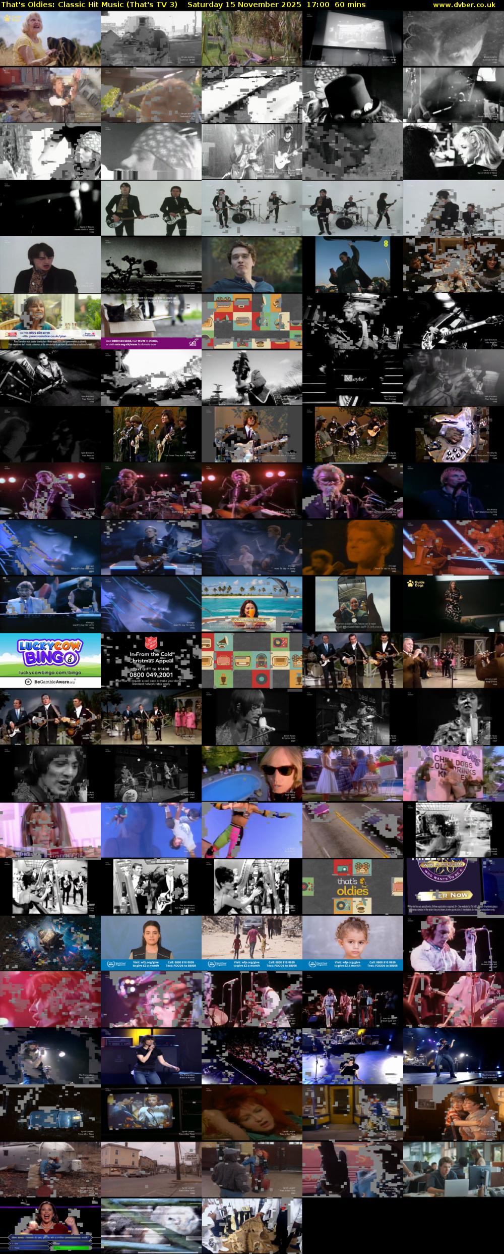 That's Oldies: Classic Hit Music (That's TV 3) Saturday 15 November 2025 17:00 - 18:00