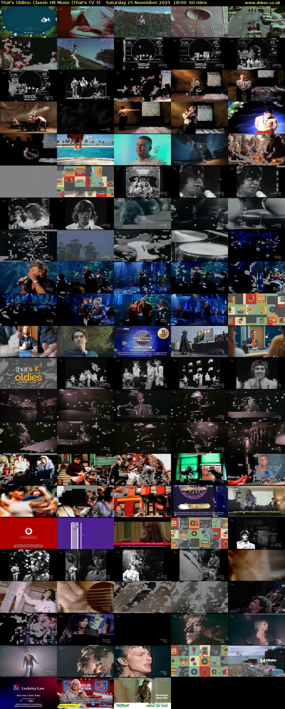 That's Oldies: Classic Hit Music (That's TV 3) Saturday 15 November 2025 18:00 - 19:00