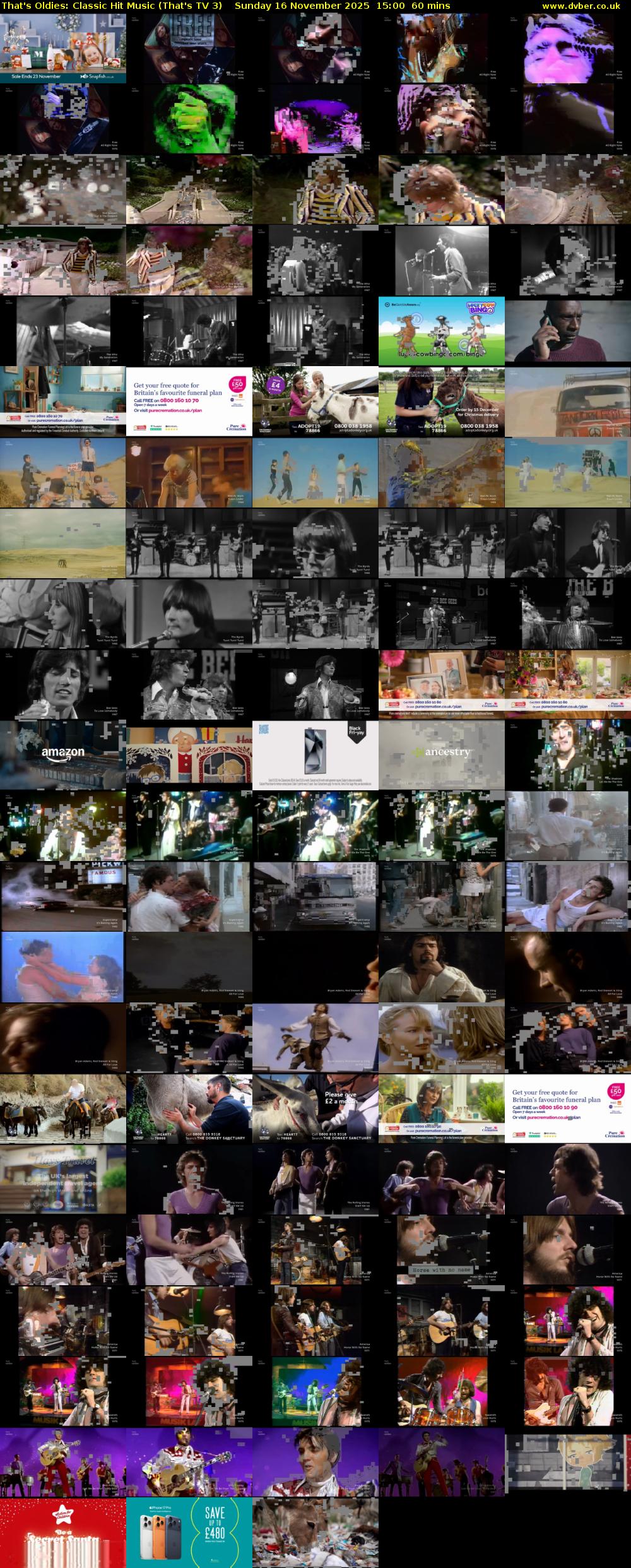 That's Oldies: Classic Hit Music (That's TV 3) Sunday 16 November 2025 15:00 - 16:00