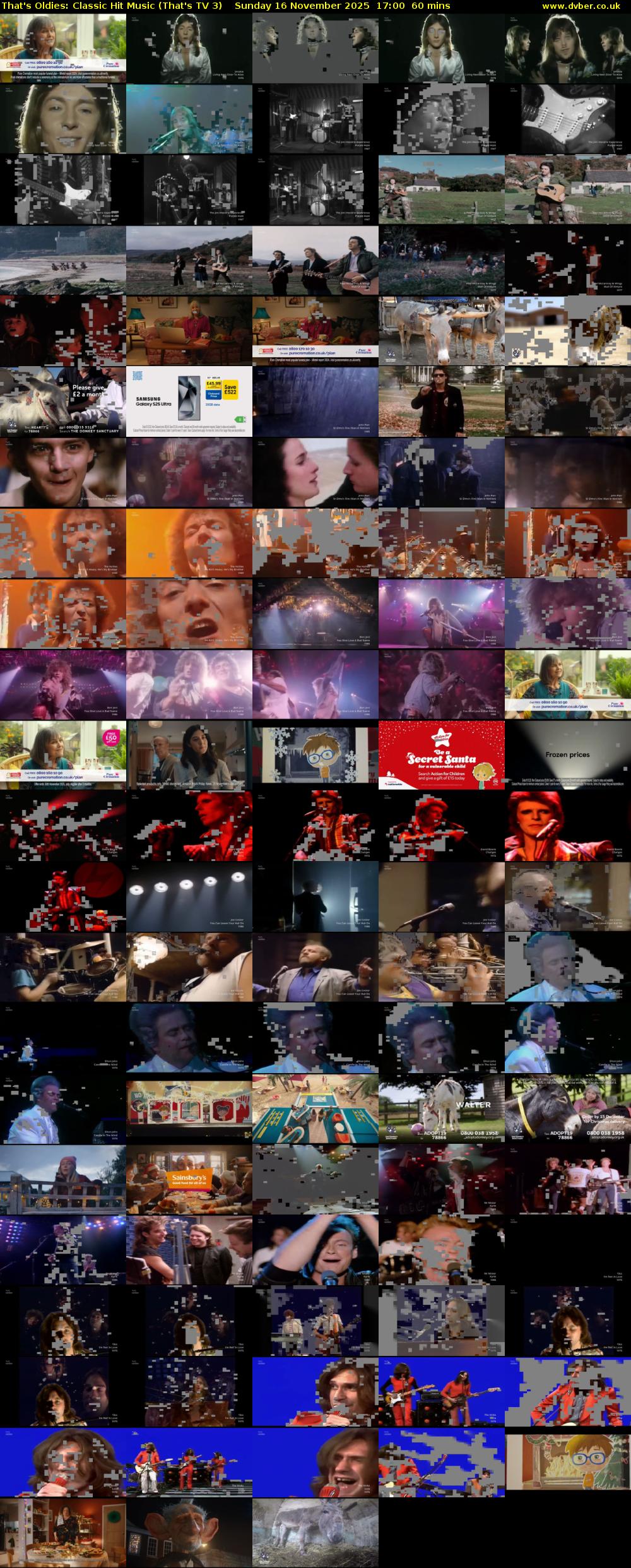 That's Oldies: Classic Hit Music (That's TV 3) Sunday 16 November 2025 17:00 - 18:00