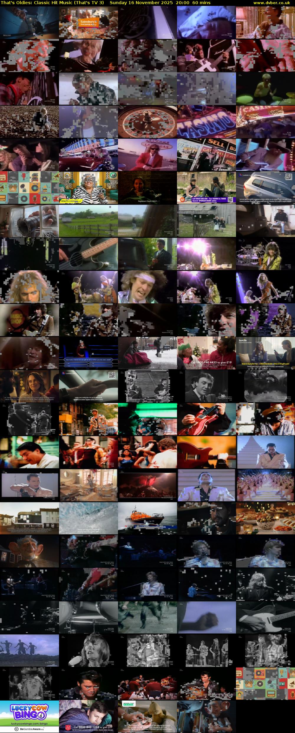 That's Oldies: Classic Hit Music (That's TV 3) Sunday 16 November 2025 20:00 - 21:00